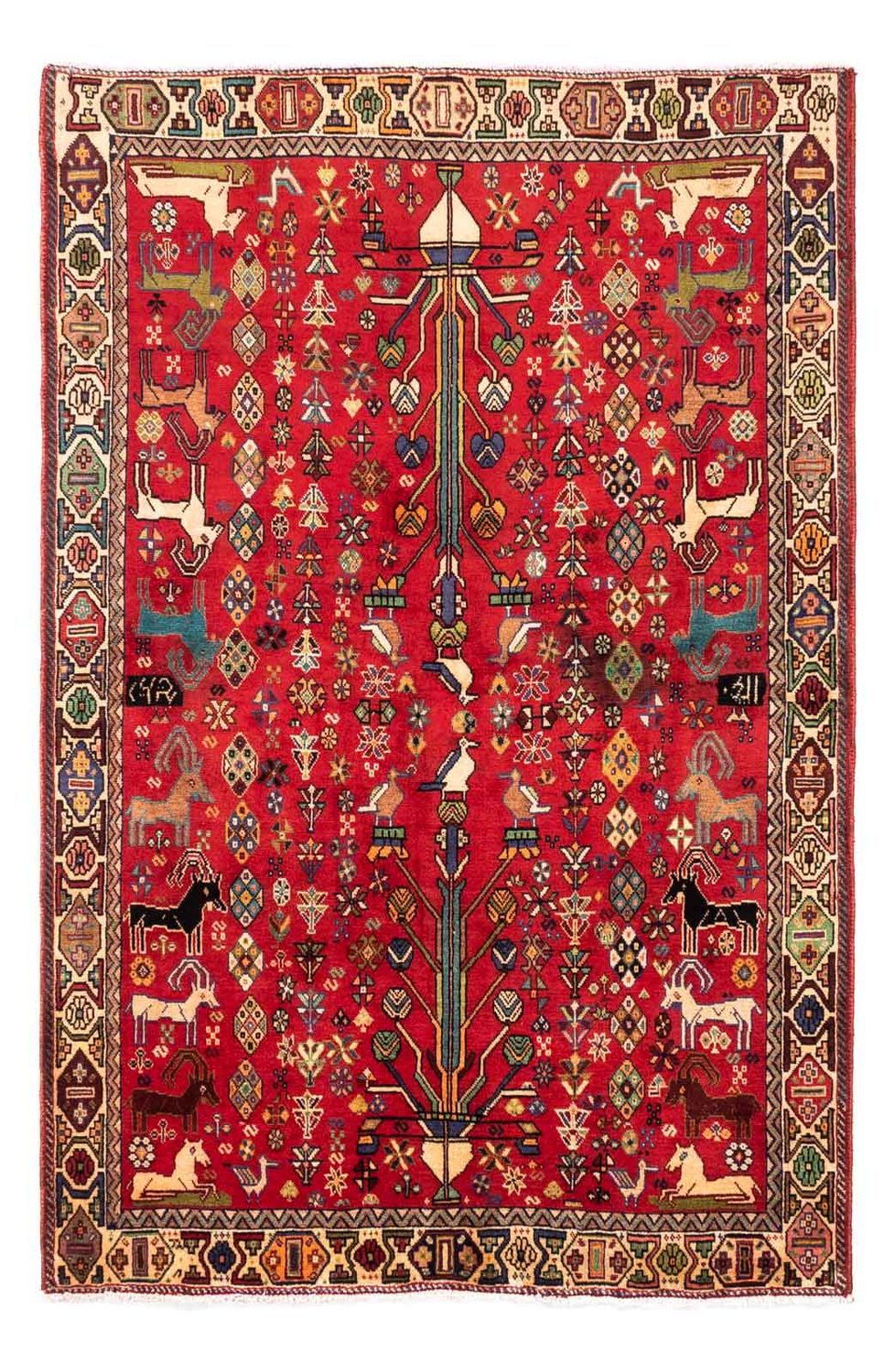 Perser Rug - Nomadic - 220 x 143 cm - red