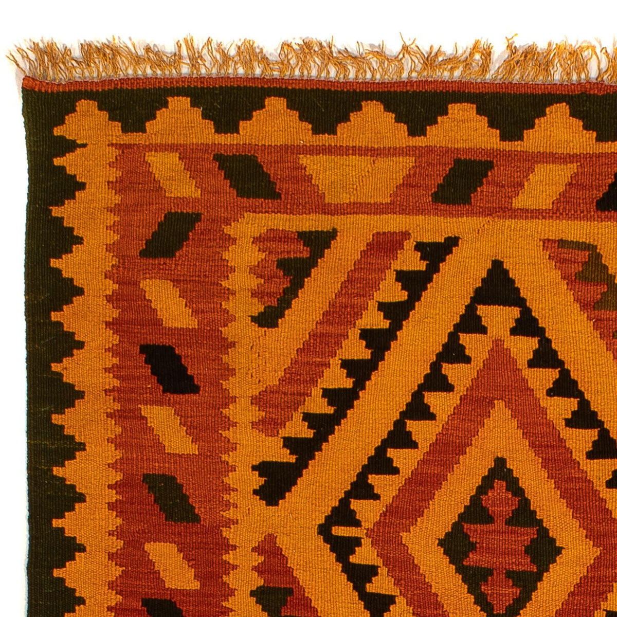 Kelim Rug - Oriental - 195 x 152 cm - dark brown