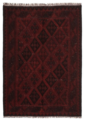 Kelim Rug - Oriental - 193 x 145 cm - dark red