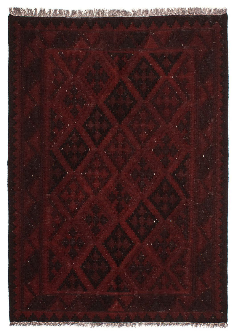 Kelim Rug - Oriental - 193 x 145 cm - dark red