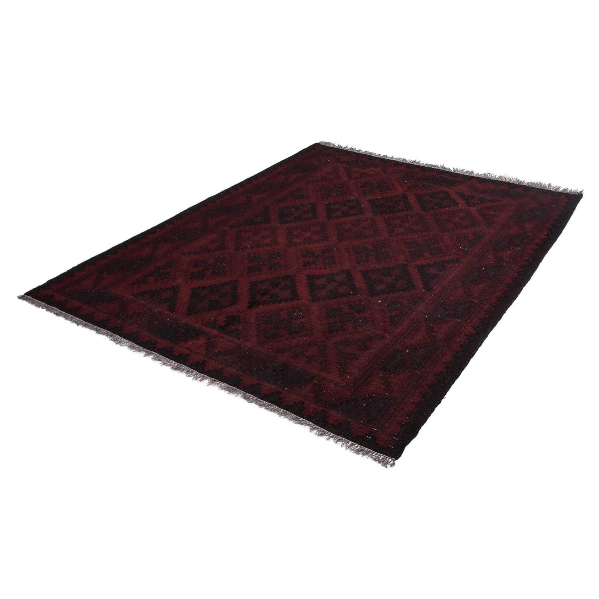 Kelim Rug - Oriental - 193 x 145 cm - dark red