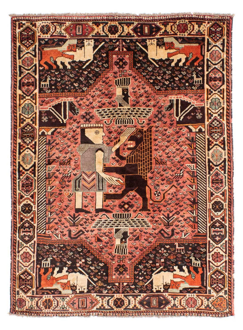 Perser Rug - Nomadic - 192 x 155 cm - light red