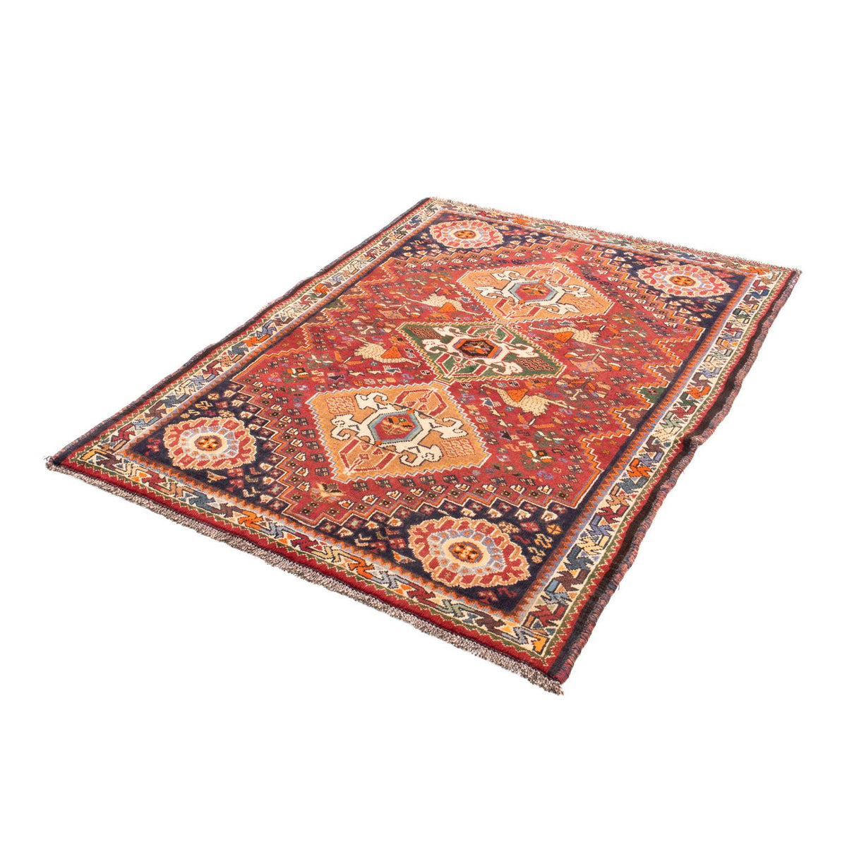 Perser Rug - Nomadic - 143 x 110 cm - dark red