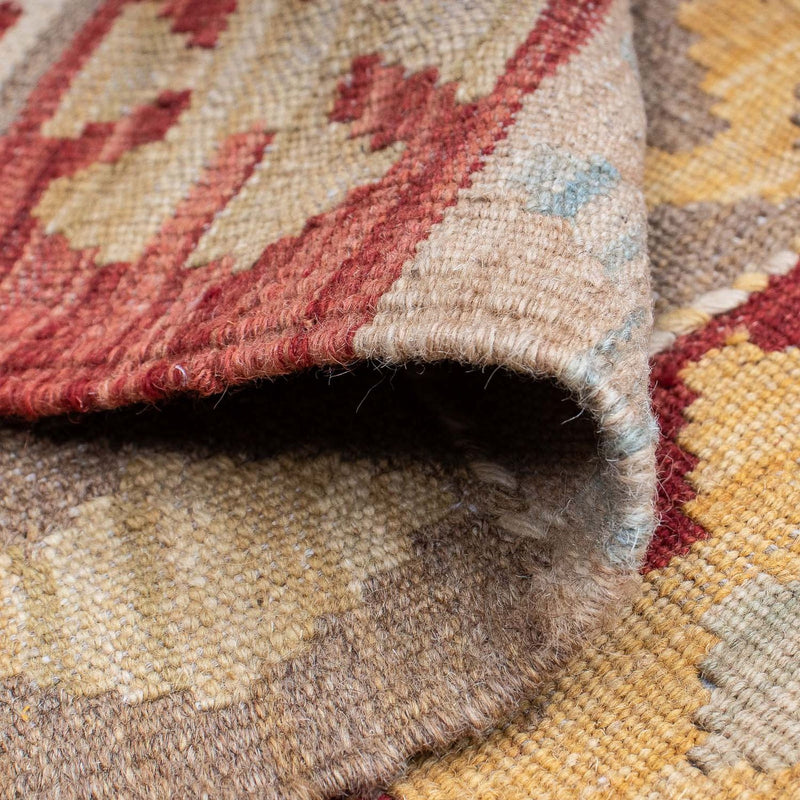 Runner Kelim Rug - Splash - 204 x 67 cm - red