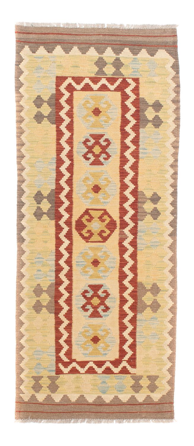 Runner Kelim Rug - Splash - 193 x 63 cm - beige