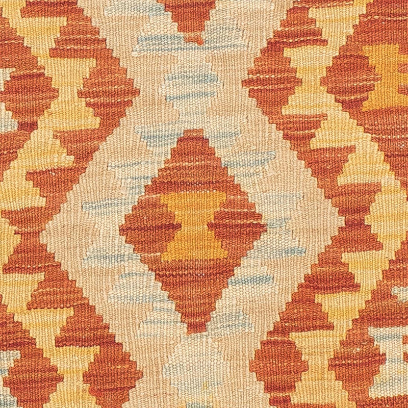 Runner Kelim Rug - Splash - 200 x 62 cm - rust