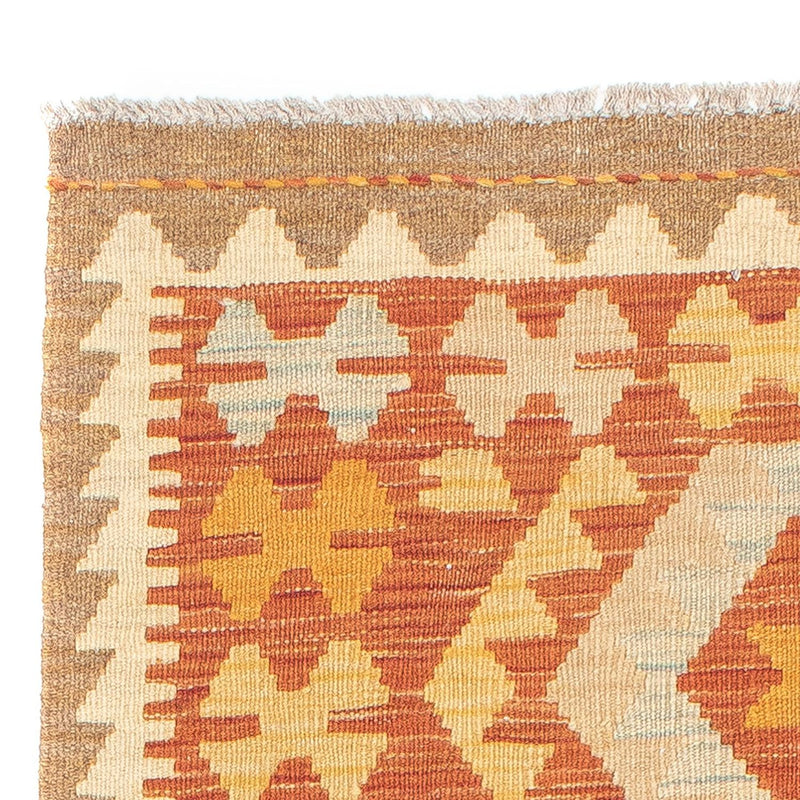 Runner Kelim Rug - Splash - 200 x 62 cm - rust