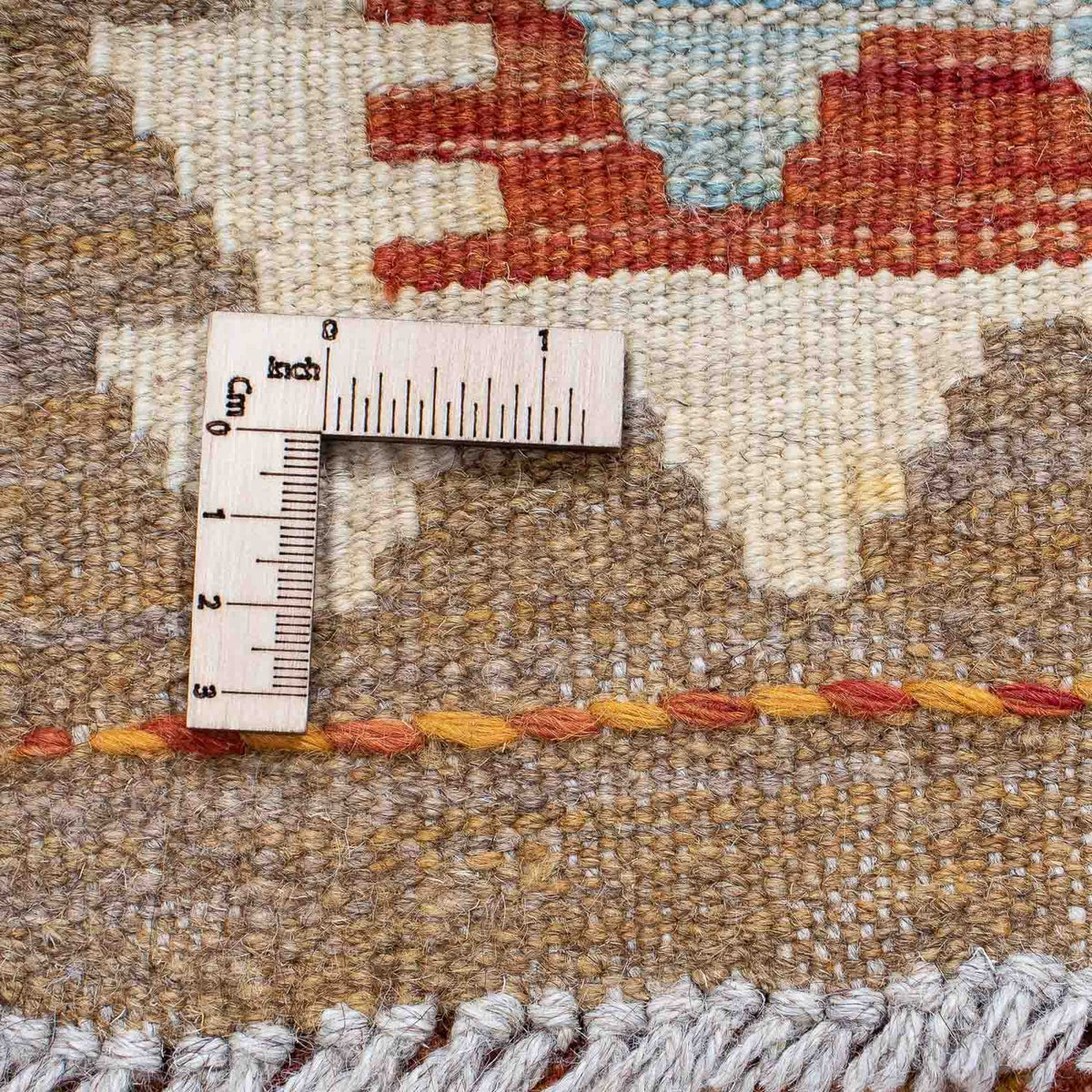 Runner Kelim Rug - Splash - 200 x 62 cm - rust