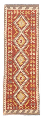 Runner Kelim Rug - Splash - 200 x 66 cm - red