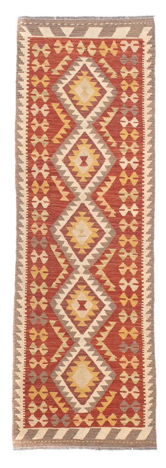 Runner Kelim Rug - Splash - 200 x 66 cm - red