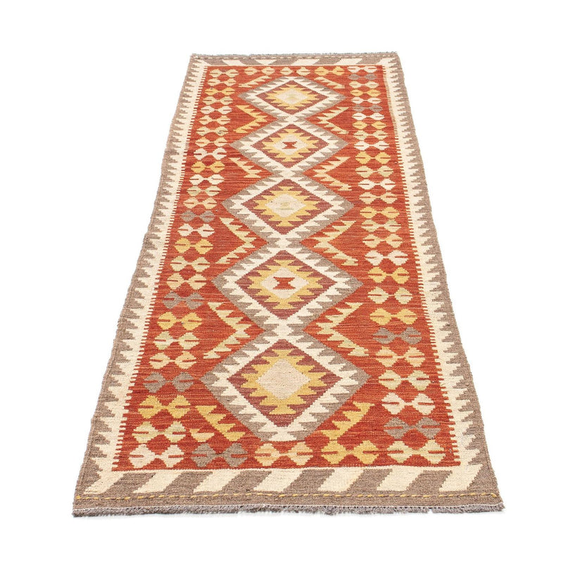 Runner Kelim Rug - Splash - 200 x 66 cm - red