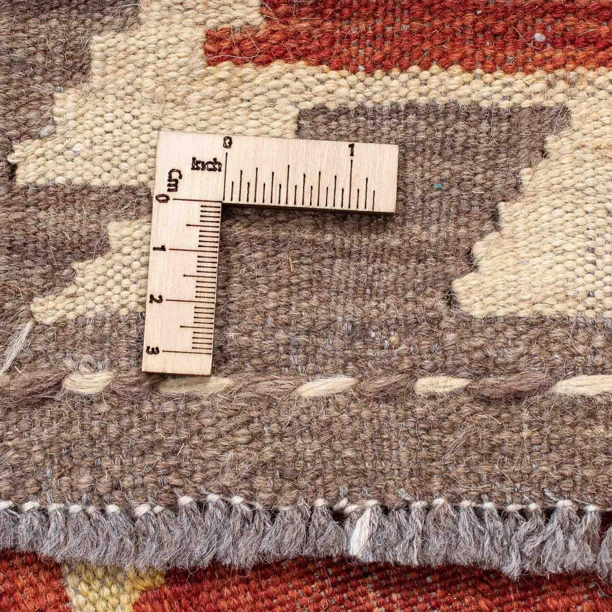 Runner Kelim Rug - Splash - 200 x 66 cm - red