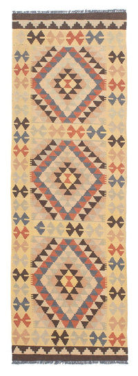 Runner Kelim Rug - Splash - 198 x 63 cm - beige