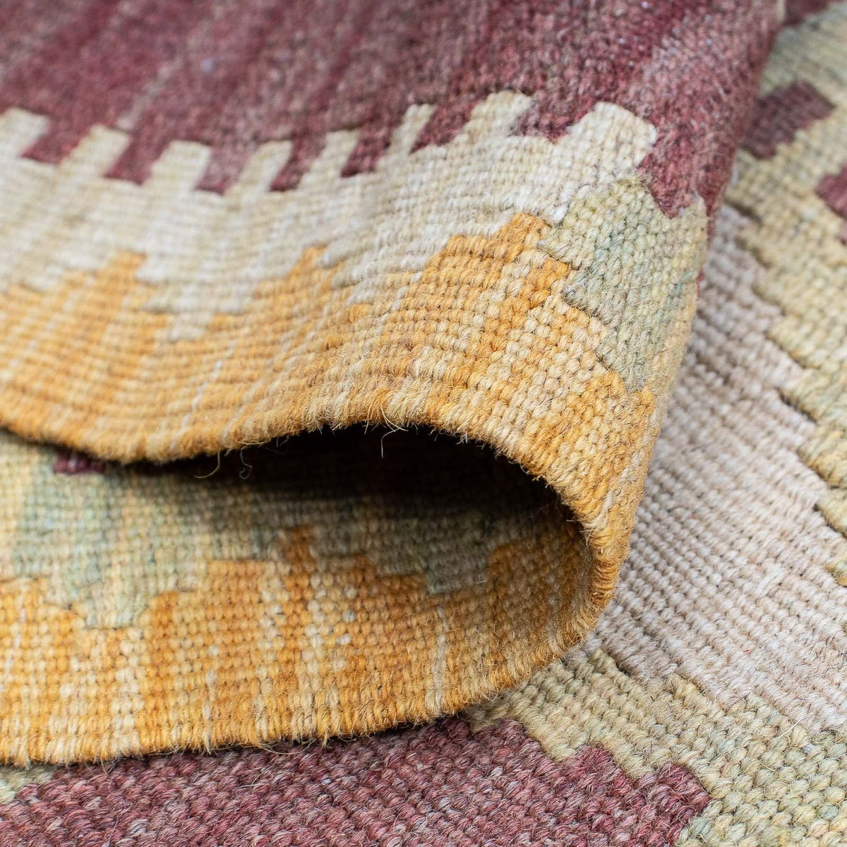 Runner Kelim Rug - Splash - 191 x 52 cm - gold