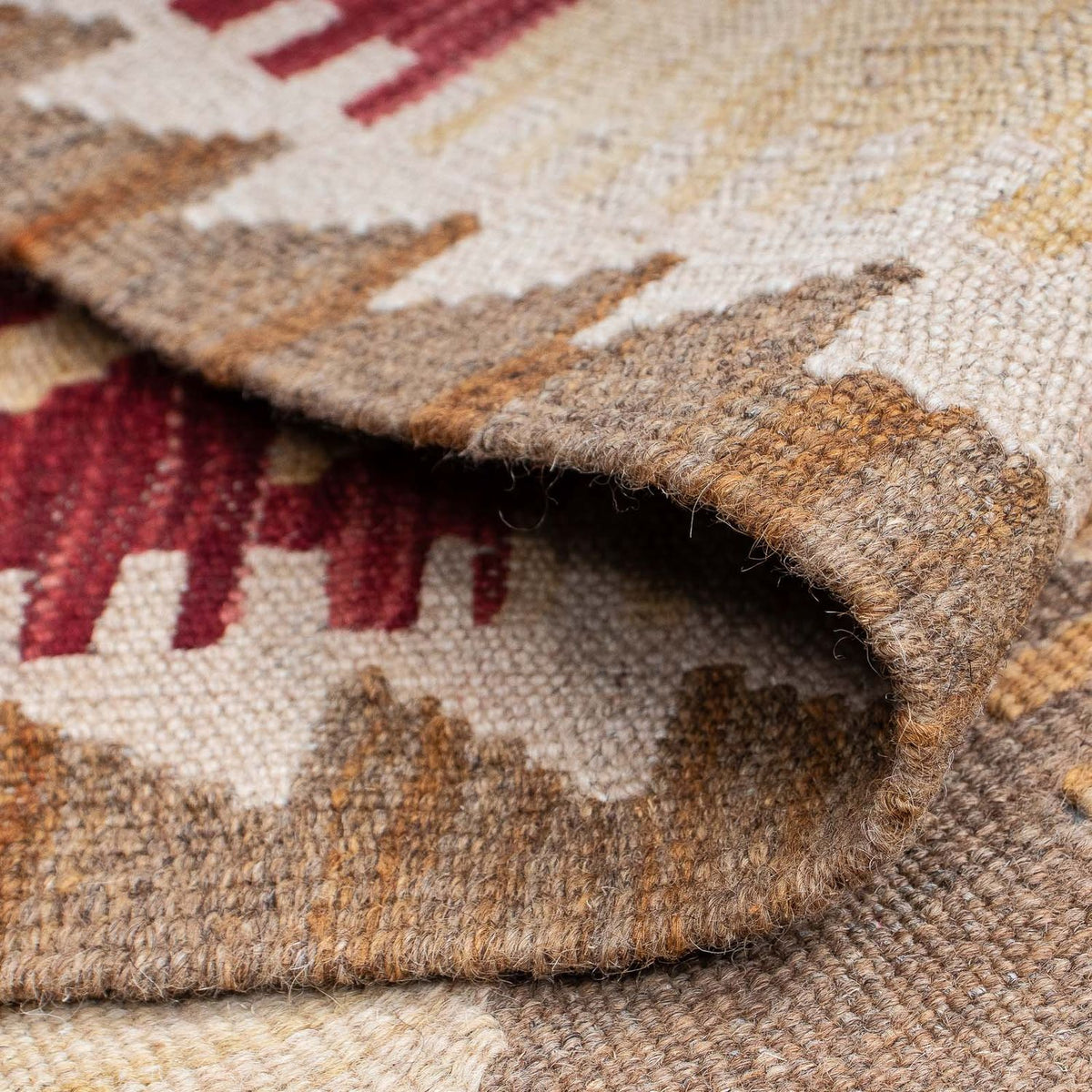 Runner Kelim Rug - Splash - 203 x 68 cm - light brown