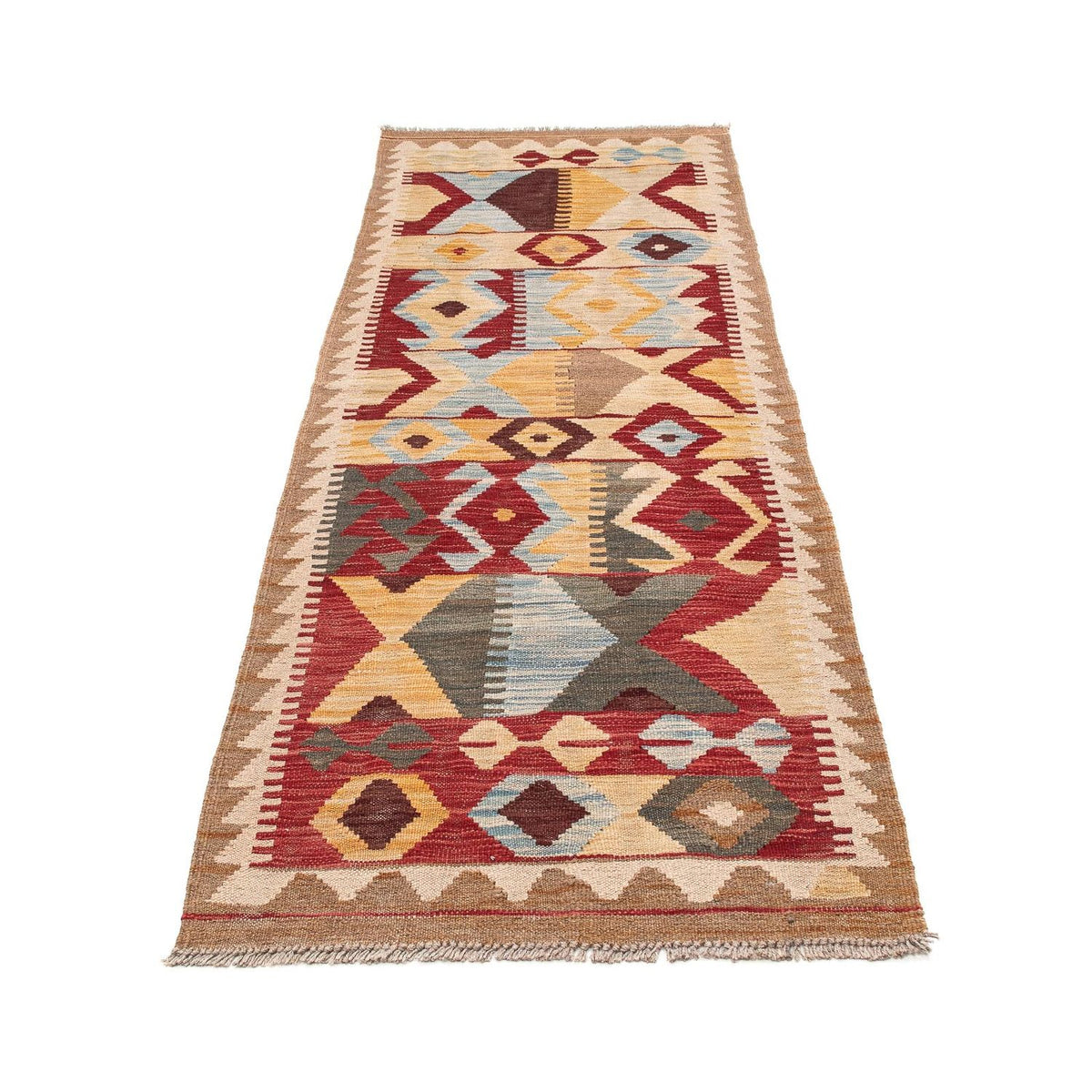 Runner Kelim Rug - Splash - 203 x 68 cm - light brown