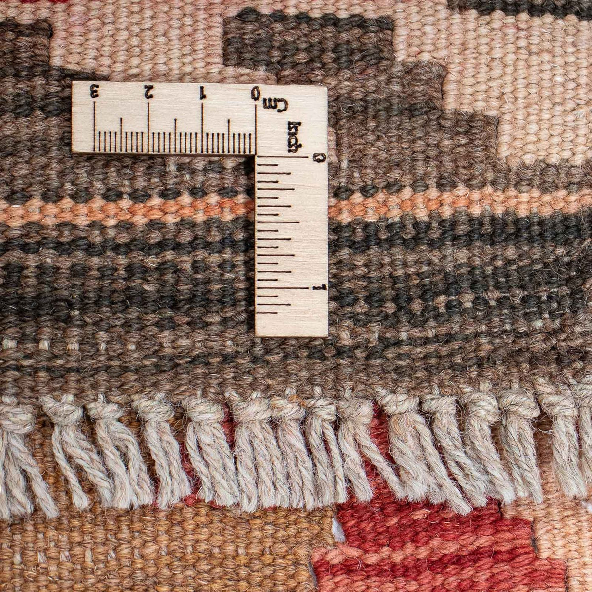 Runner Kelim Rug - Splash - 384 x 75 cm - red