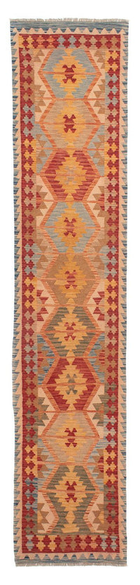 Runner Kelim Rug - Splash - 389 x 81 cm - multicolored