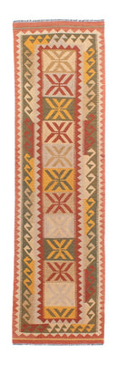 Runner Kelim Rug - Splash - 306 x 82 cm - light red