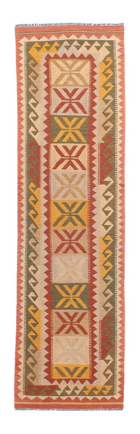 Runner Kelim Rug - Splash - 306 x 82 cm - light red