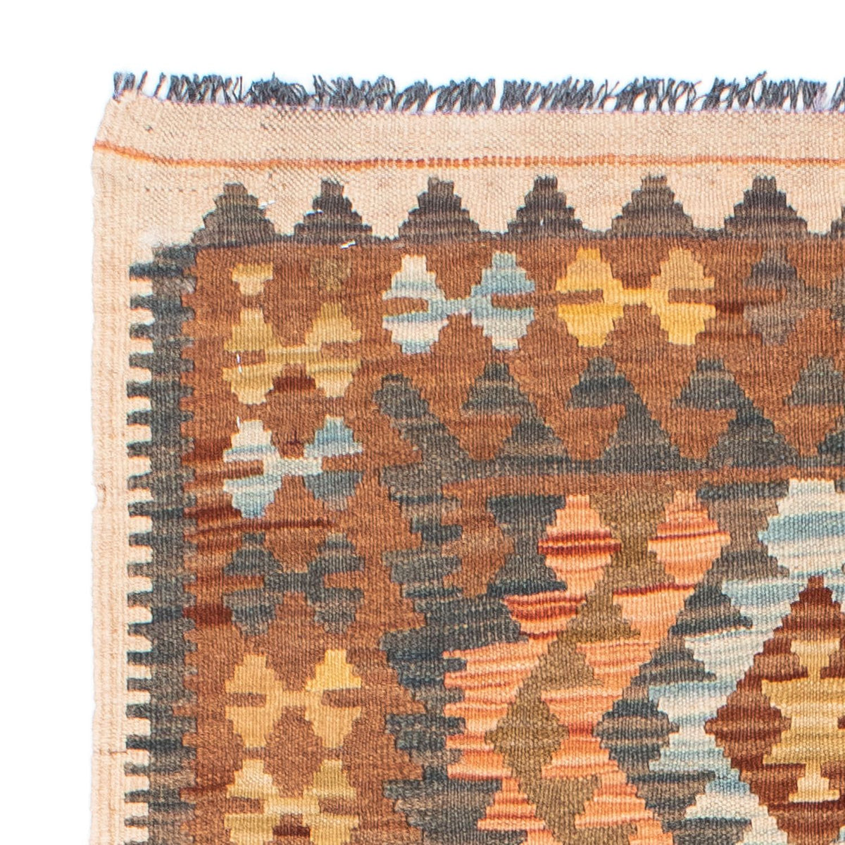 Runner Kelim Rug - Oriental - 199 x 88 cm - light brown