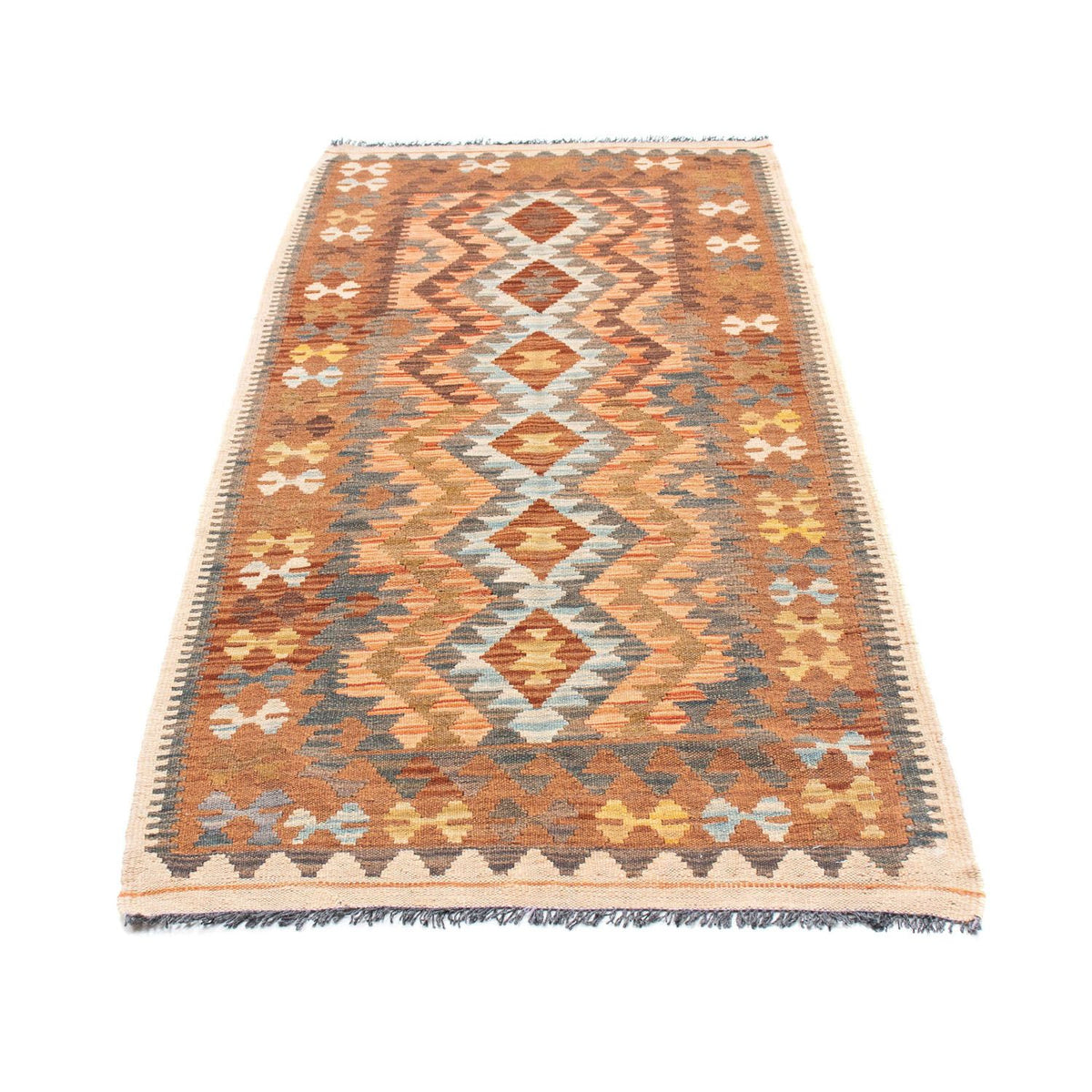 Runner Kelim Rug - Oriental - 199 x 88 cm - light brown