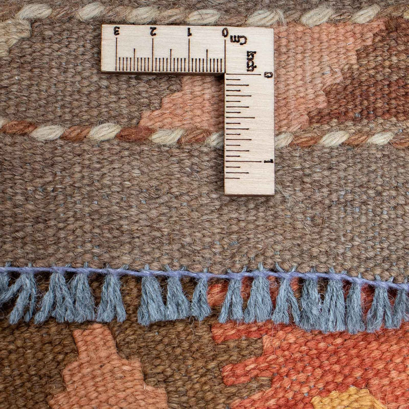 Runner Kelim Rug - Splash - 407 x 91 cm - light red