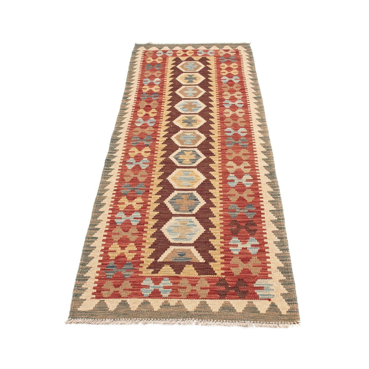 Runner Kelim Rug - Splash - 198 x 64 cm - multicolored