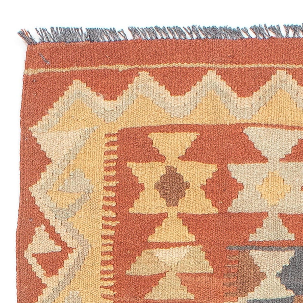 Runner Kelim Rug - Splash - 182 x 61 cm - rust