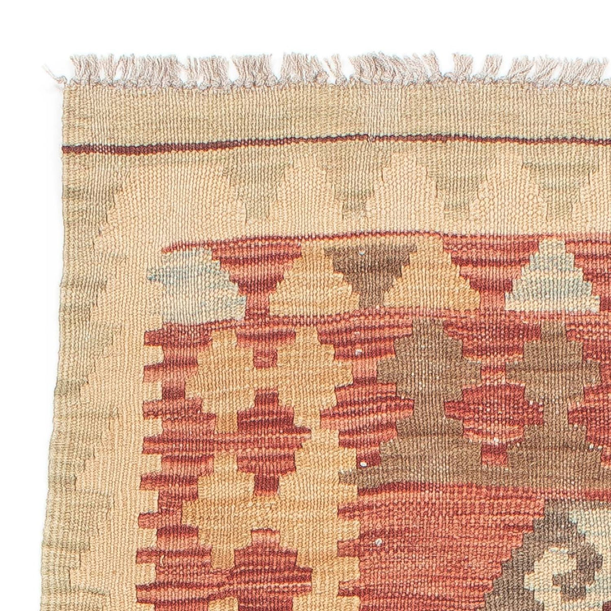 Runner Kelim Rug - Splash - 202 x 67 cm - light red