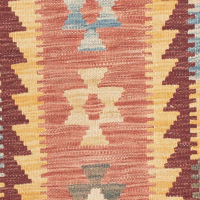 Runner Kelim Rug - Splash - 200 x 65 cm - light red