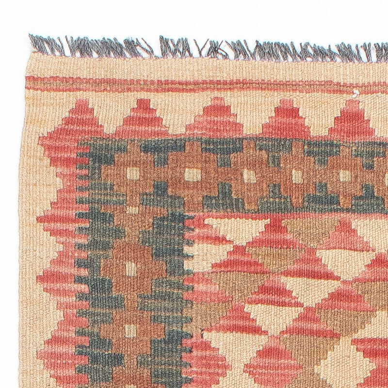 Runner Kelim Rug - Splash - 203 x 60 cm - light red