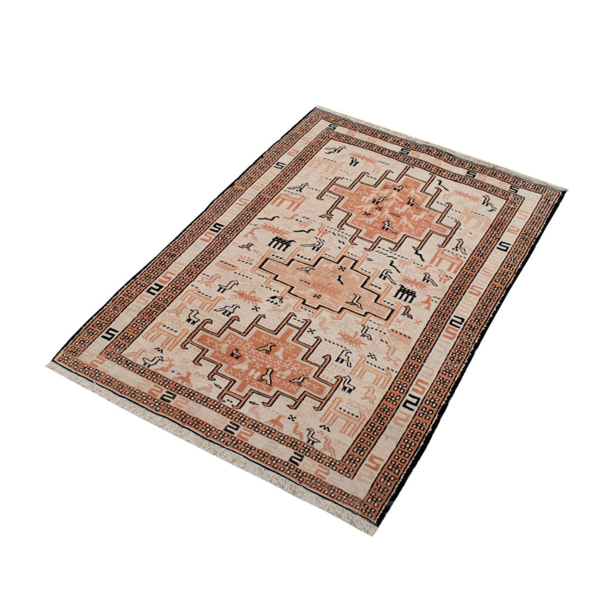 Kelim Rug - Oriental - 100 x 71 cm - beige