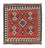 Kelim Rug - Oriental square  - 144 x 132 cm - dark red
