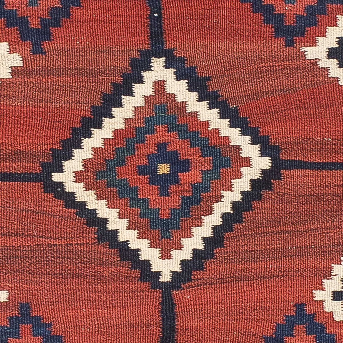 Kelim Rug - Oriental square  - 144 x 132 cm - dark red