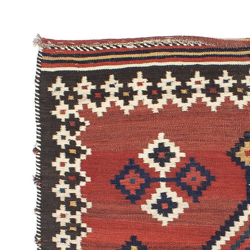 Kelim Rug - Oriental square  - 144 x 132 cm - dark red