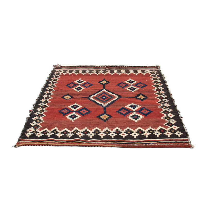 Kelim Rug - Oriental square  - 144 x 132 cm - dark red