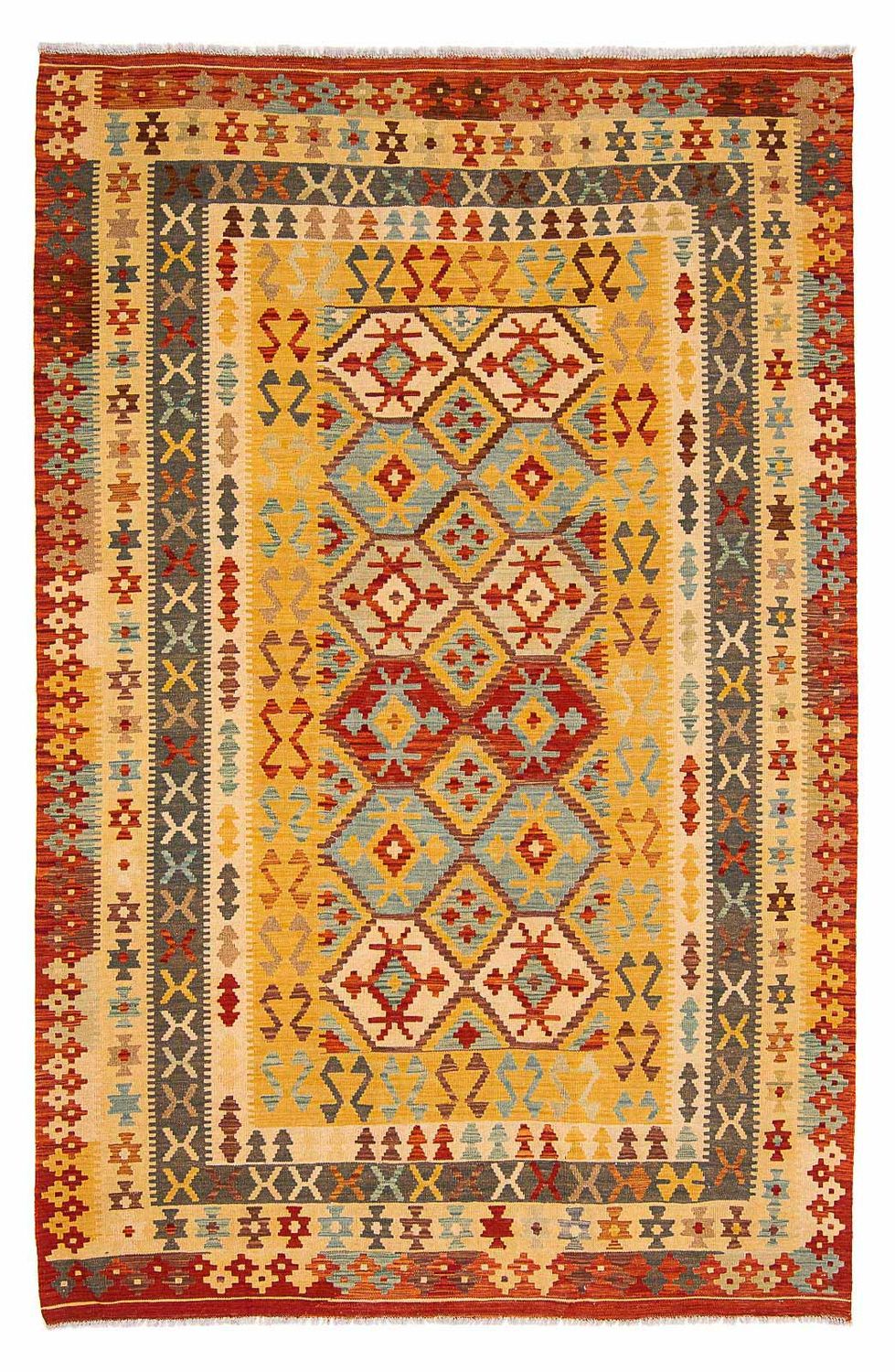 Kelim Rug - Splash - 296 x 200 cm - multicolored