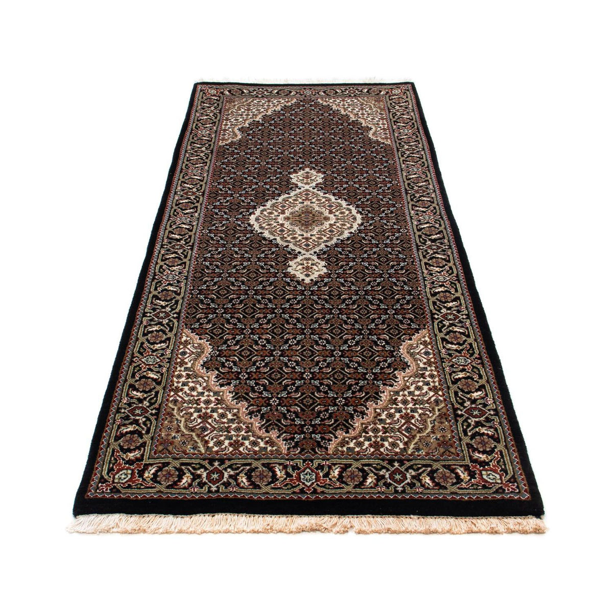 Runner Perser Rug - Tabriz - 195 x 79 cm - dark blue