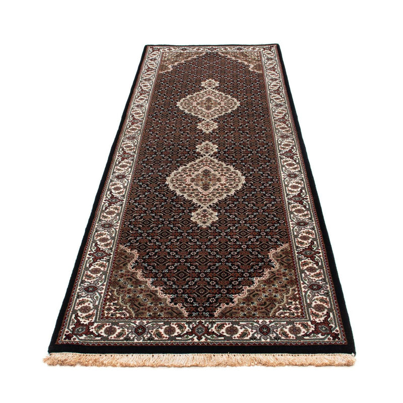 Runner Perser Rug - Tabriz - 254 x 80 cm - dark blue