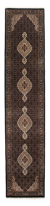 Runner Perser Rug - Tabriz - 393 x 83 cm - dark blue