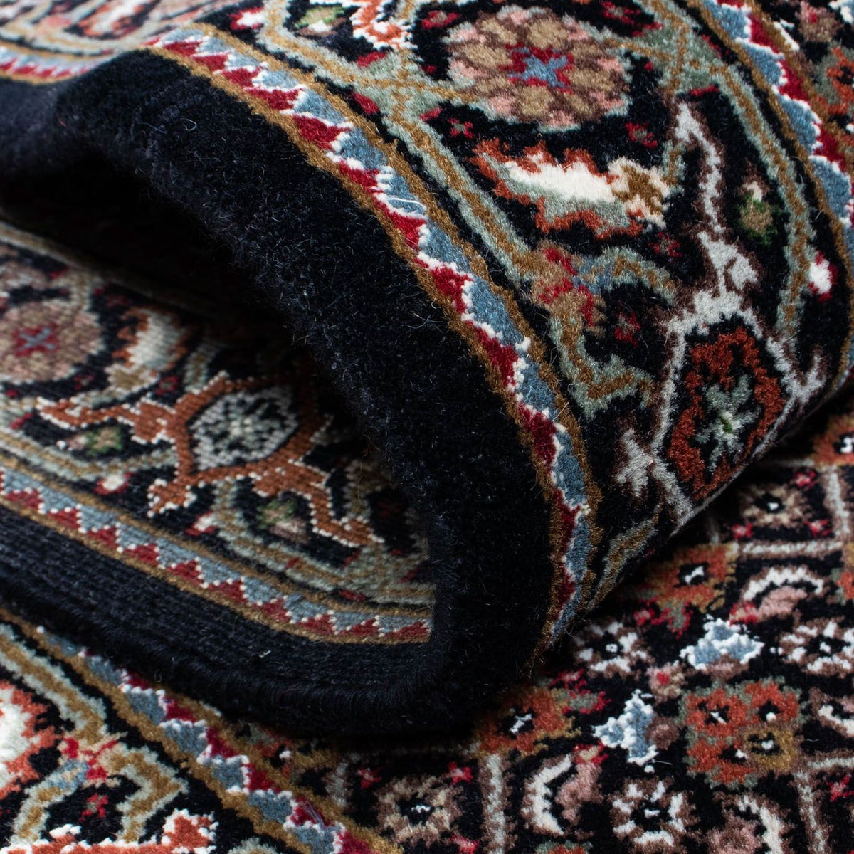 Runner Perser Rug - Tabriz - 393 x 83 cm - dark blue