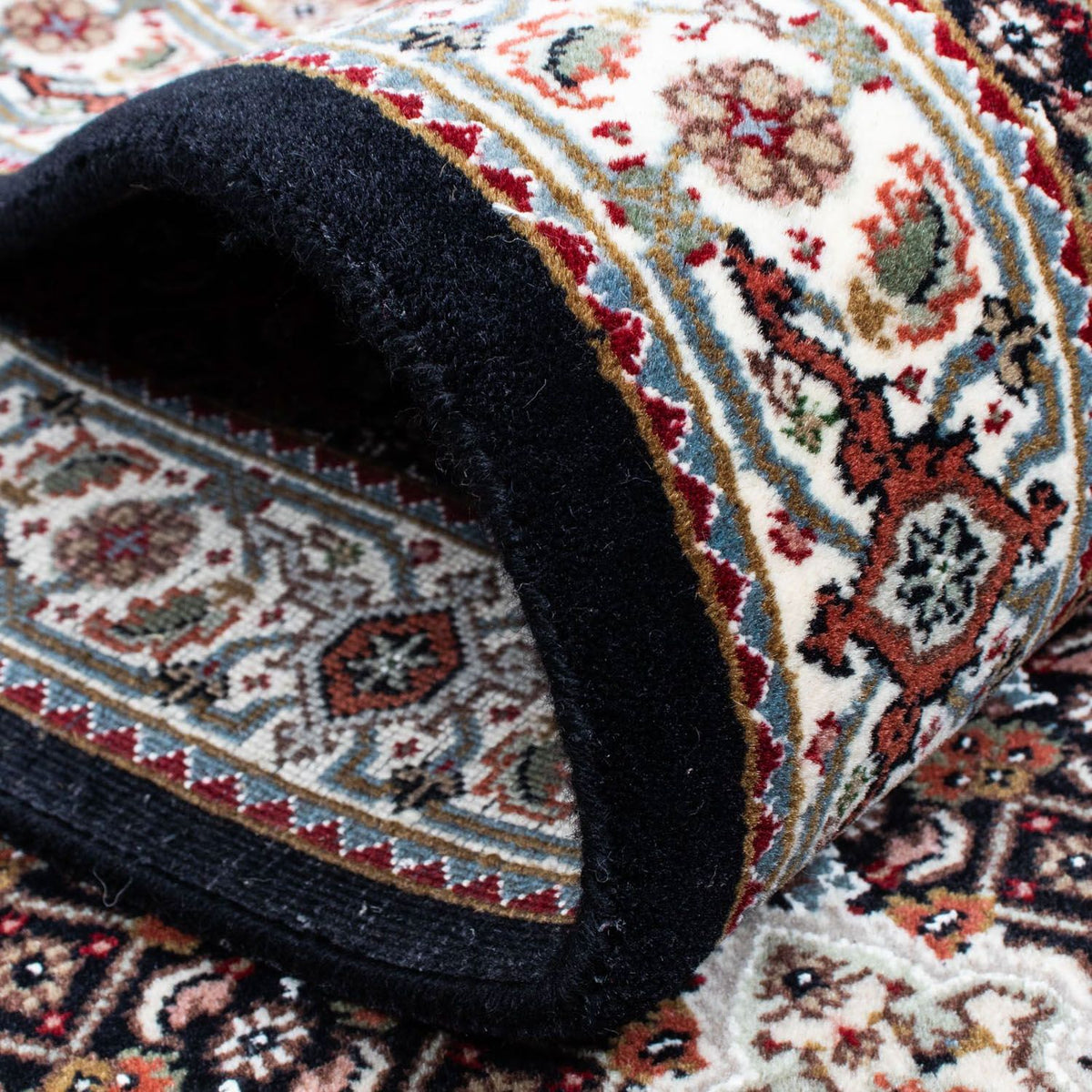 Runner Perser Rug - Tabriz - 401 x 82 cm - dark blue