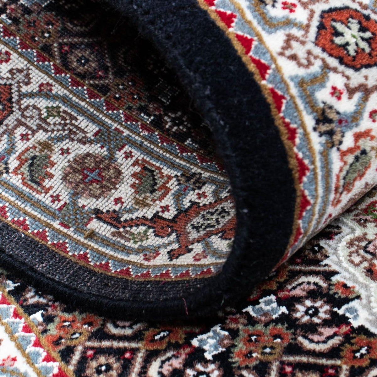 Runner Perser Rug - Tabriz - 396 x 82 cm - dark blue