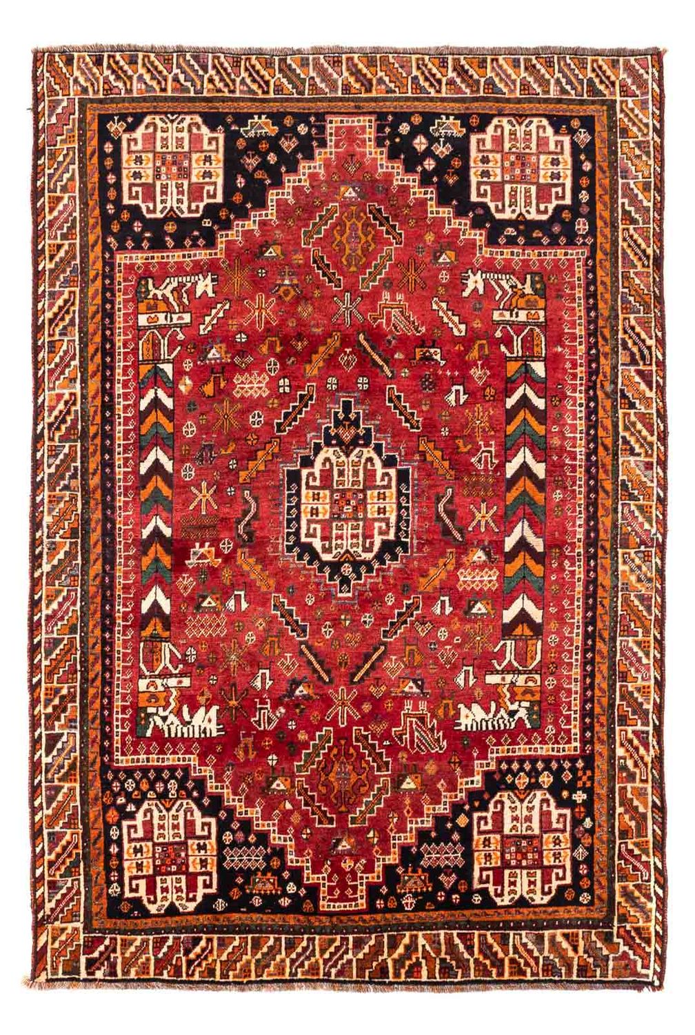 Perser Rug - Nomadic - 234 x 155 cm - dark red