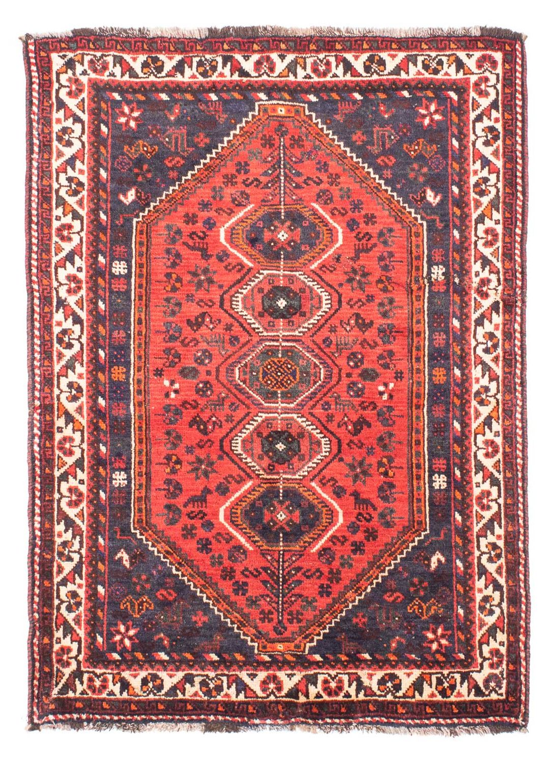 Perser Rug - Nomadic - 155 x 116 cm - dark red