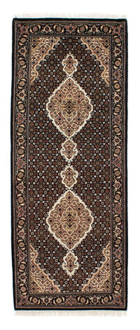 Runner Perser Rug - Tabriz - 201 x 84 cm - dark blue