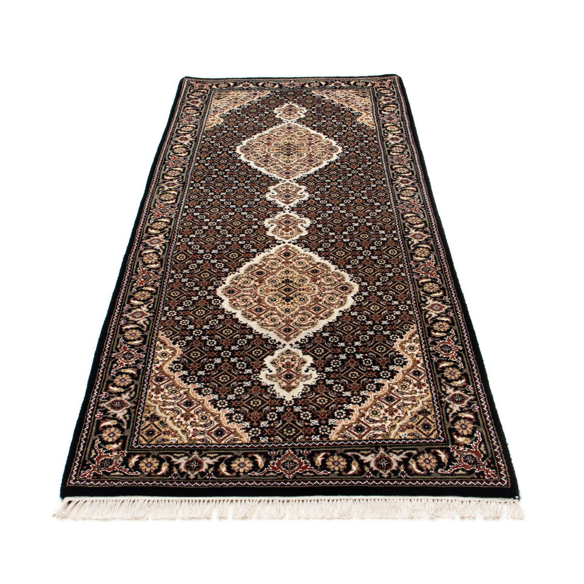 Runner Perser Rug - Tabriz - 201 x 84 cm - dark blue