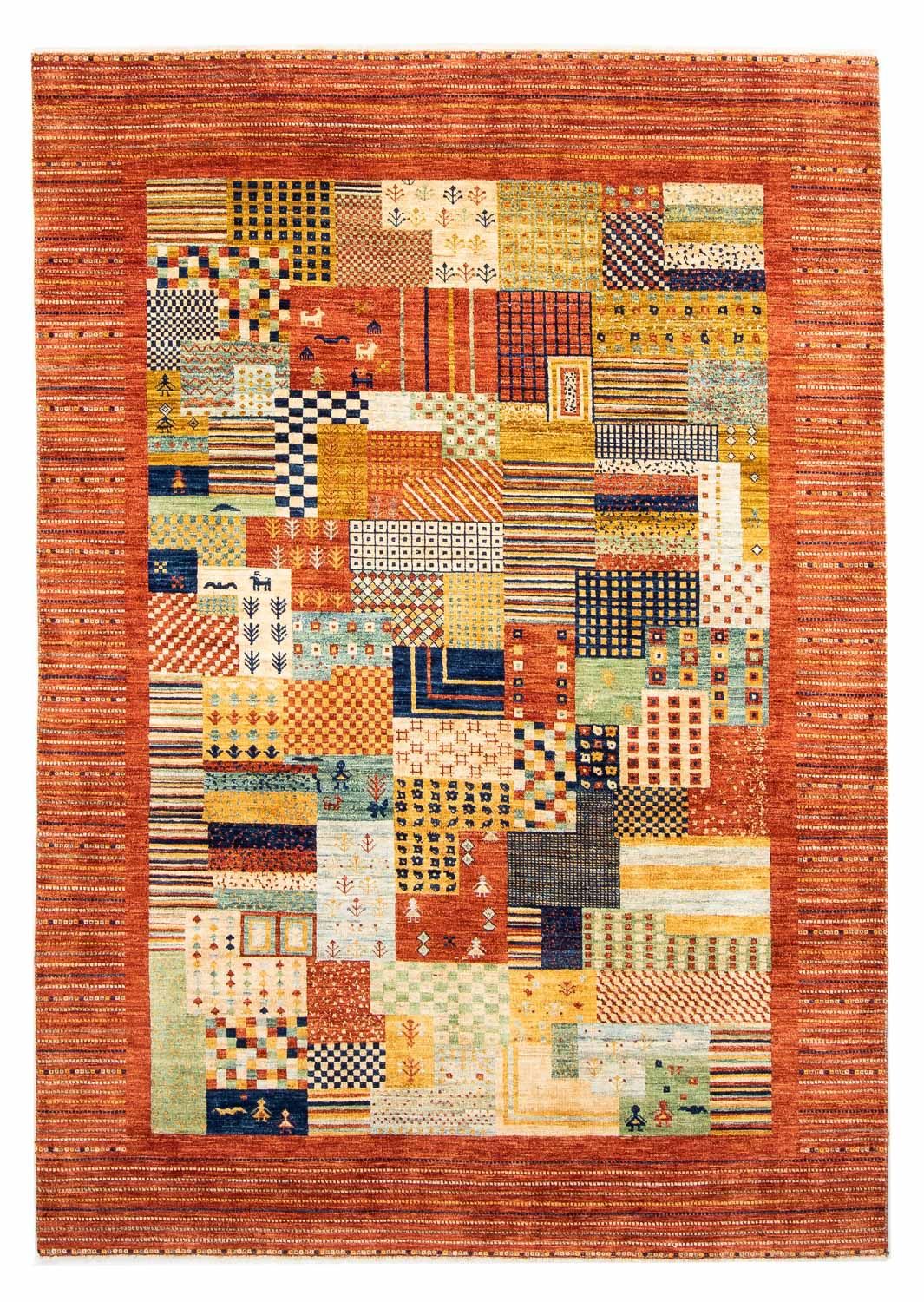 Gabbeh Rug - Loribaft Perser - 228 x 170 cm - rust