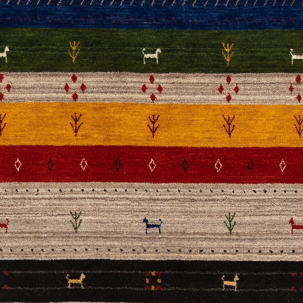 Gabbeh Rug - Loribaft Perser - 202 x 142 cm - multicolored